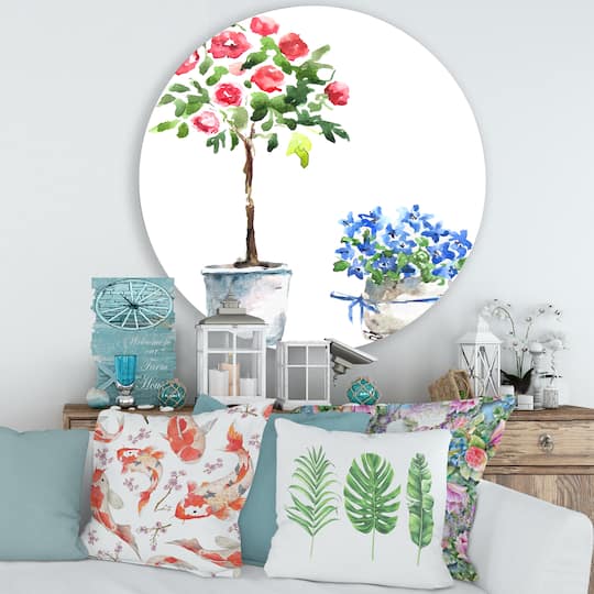 Designart - Blue and Red Houseplants